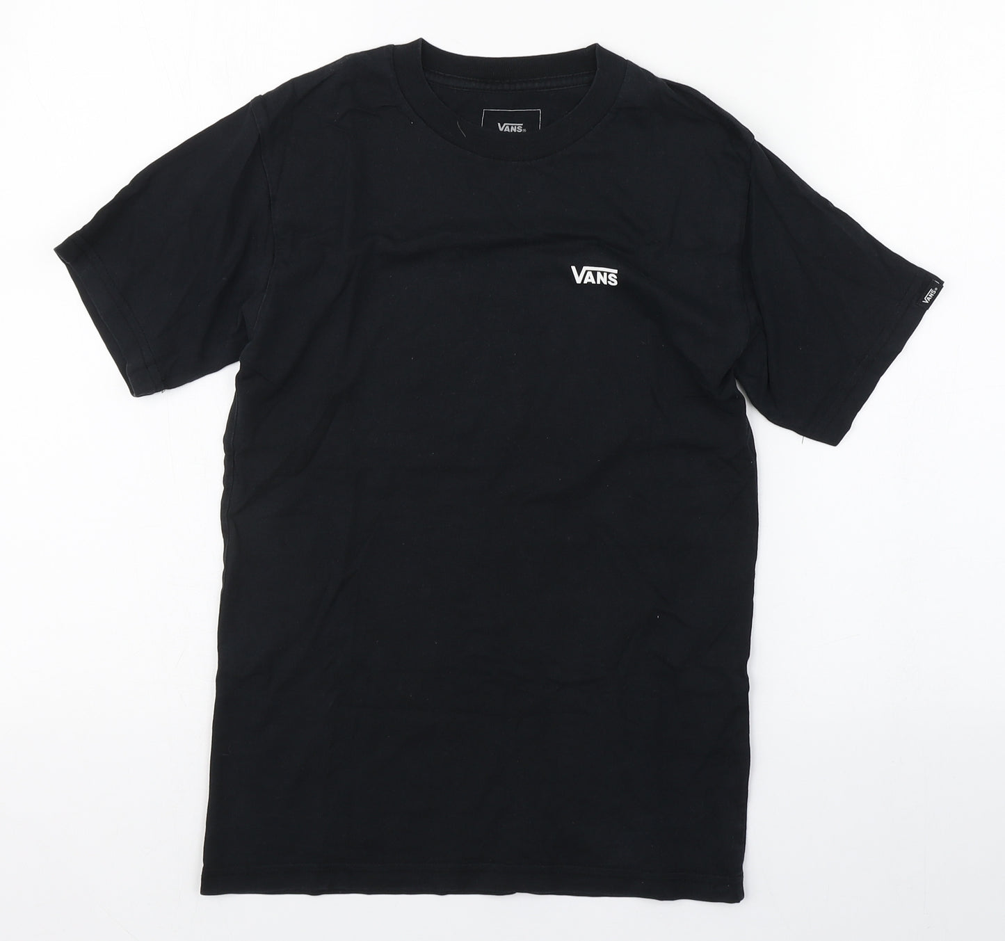 VANS Mens Black  Cotton  T-Shirt Size XS Round Neck