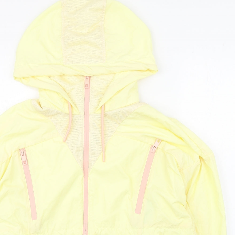 Zara Womens Yellow   Windbreaker Coat Size XS  Zip