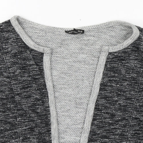 Express Womens Grey Round Neck  Cotton Cardigan Jumper Size XS