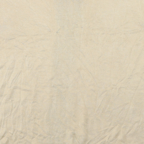 Riddella Womens Beige  Viscose Basic Blouse Size 16 Round Neck
