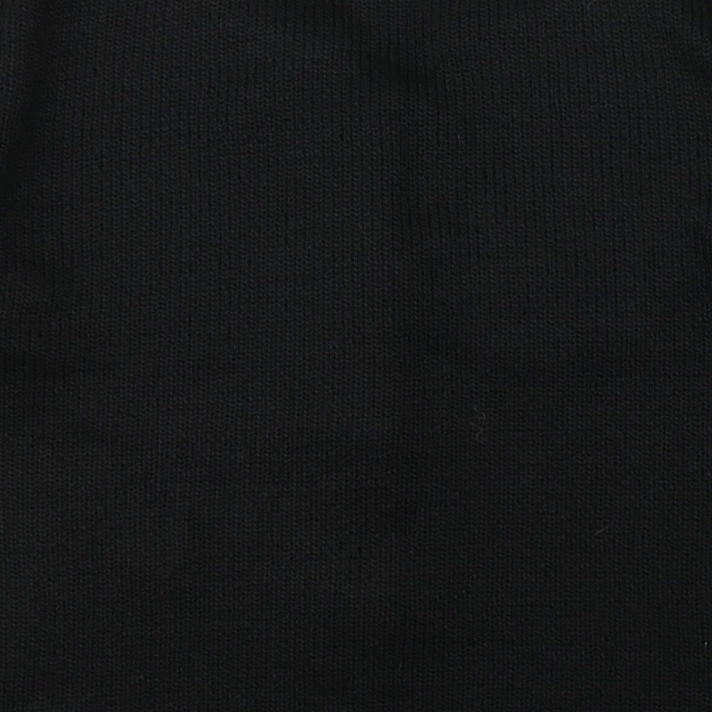 Per Una Womens Black Round Neck  Acrylic Cardigan Jumper Size L