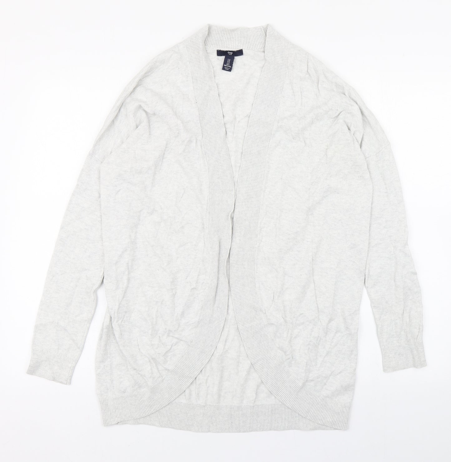 Gap Womens Grey V-Neck  Cotton Cardigan Jumper Size S