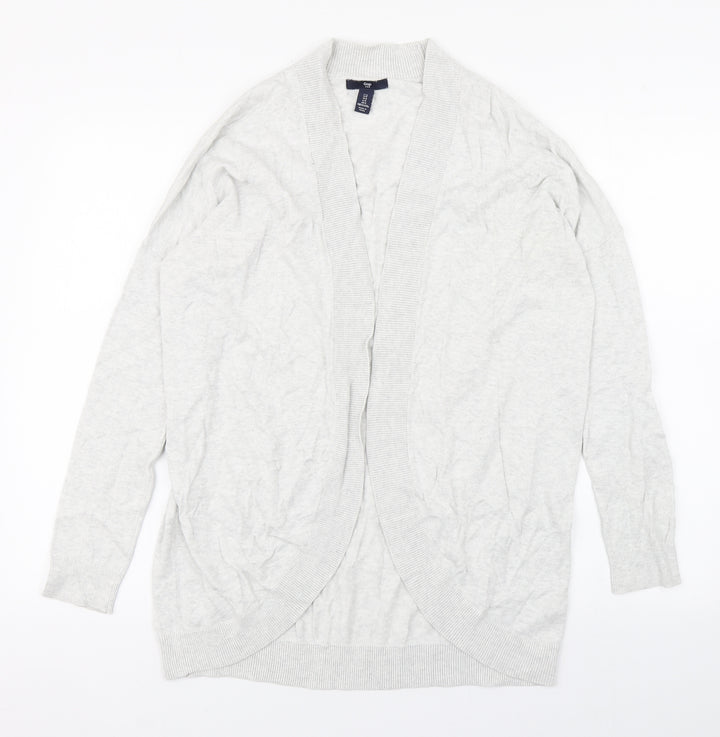 Gap Womens Grey V-Neck  Cotton Cardigan Jumper Size S
