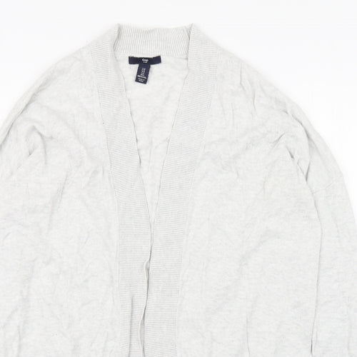 Gap Womens Grey V-Neck  Cotton Cardigan Jumper Size S