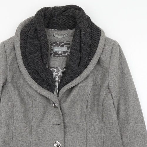 Per Una  Womens Grey   Pea Coat Coat Size 12  Button