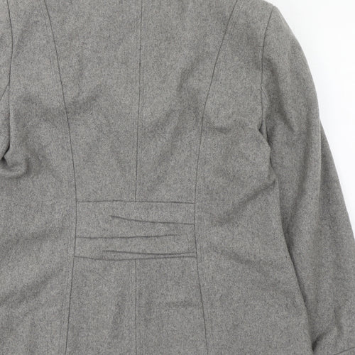 Per Una  Womens Grey   Pea Coat Coat Size 12  Button