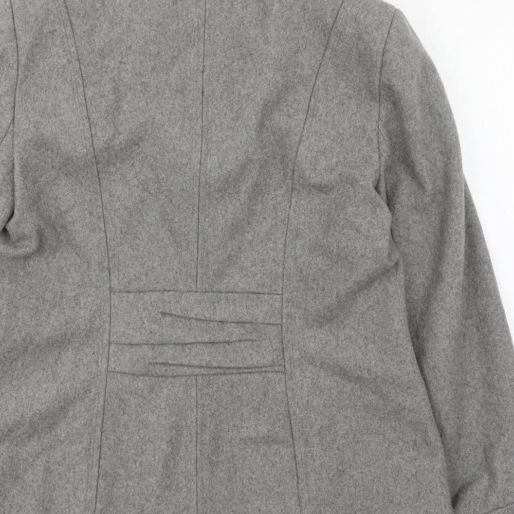 Per Una  Womens Grey   Pea Coat Coat Size 12  Button