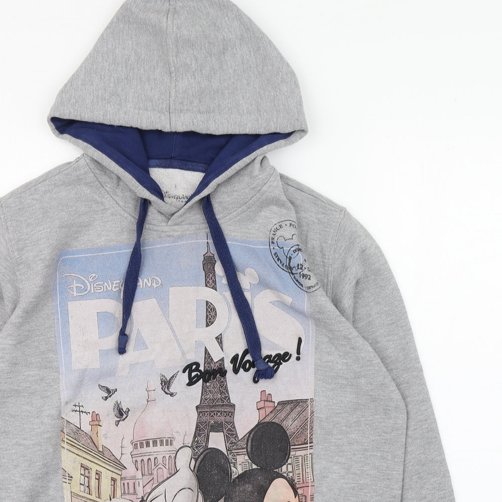 Disneyland Paris Womens Grey  Cotton Pullover Hoodie Size S   - 90's