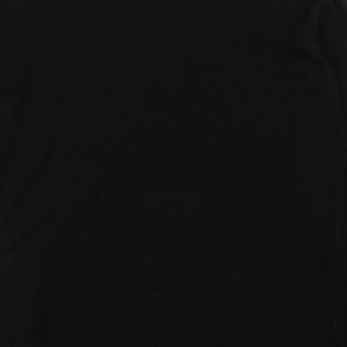 Primark Womens Black  Acrylic Basic T-Shirt Size 12 Round Neck