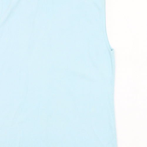 Style Collection Womens Blue  Viscose Basic Tank Size M V-Neck
