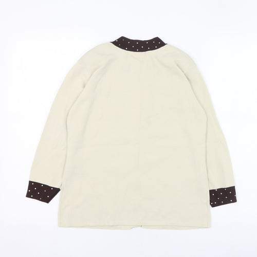 Roman Originals Womens Beige Round Neck  Viscose Pullover Jumper Size S
