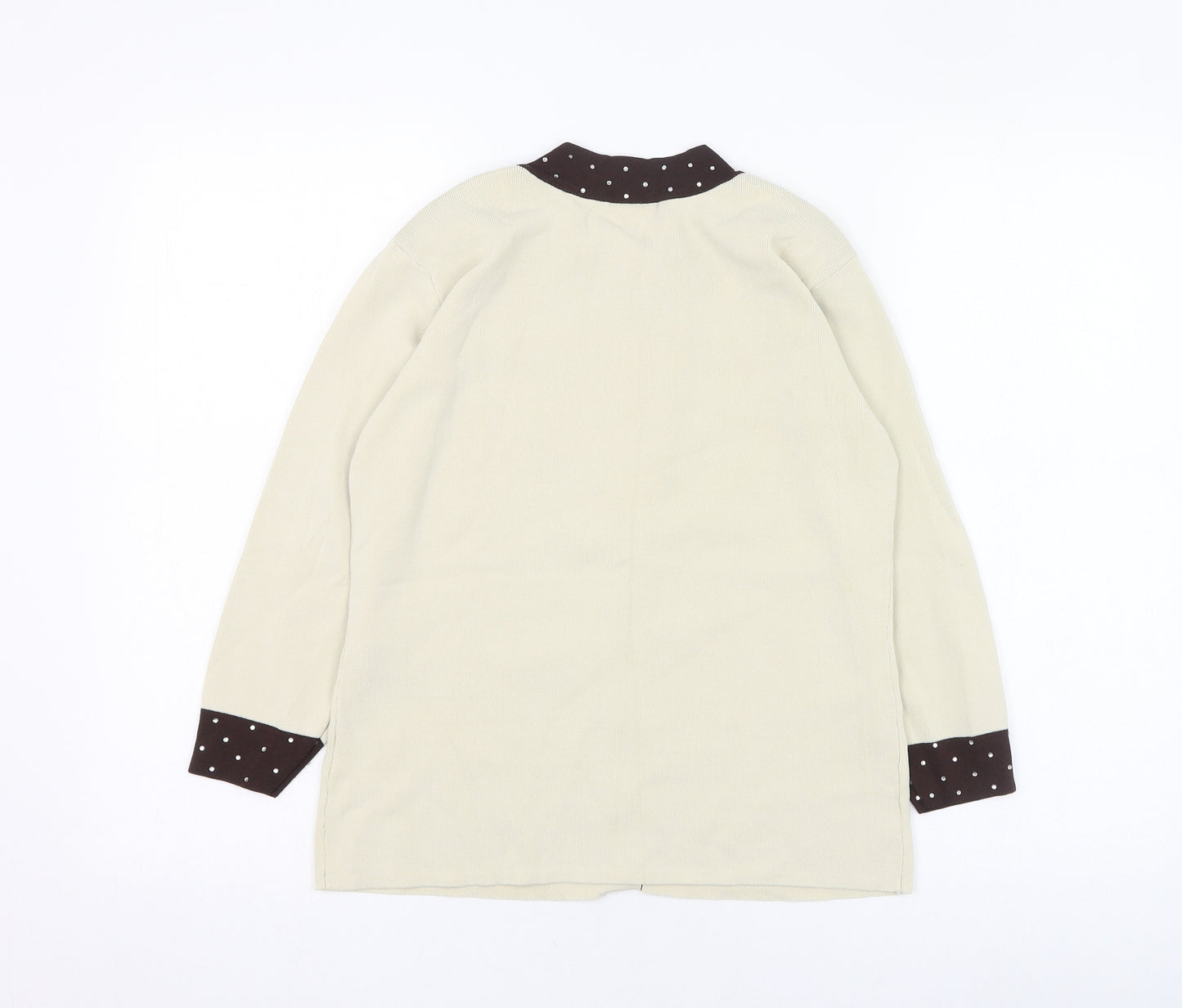 Roman Originals Womens Beige Round Neck  Viscose Pullover Jumper Size S