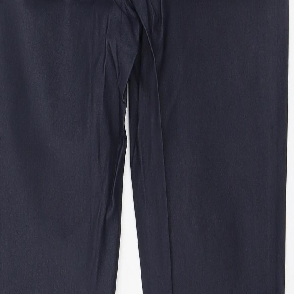 Marc Angelo Womens Blue  Polyamide Trousers  Size 8 L28 in Regular Zip