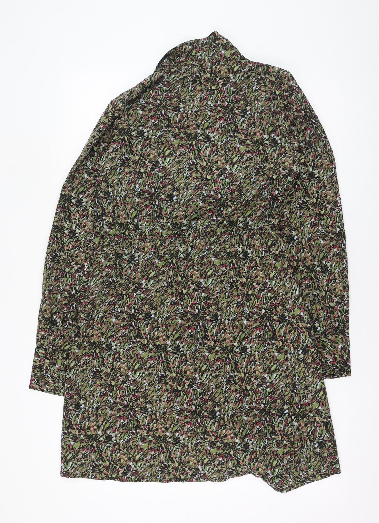 Vera Moda Womens Green  Polyester Shirt Dress  Size S  V-Neck Button