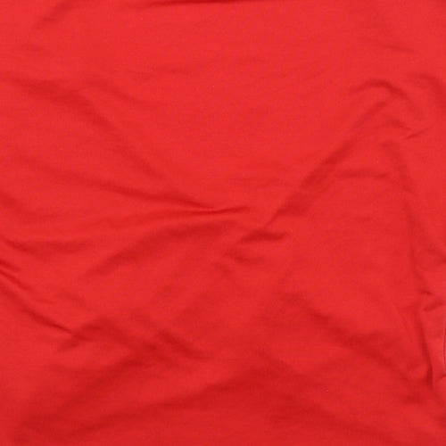 Miss Selfridge Womens Red  Polyester Basic Blouse Size 10 V-Neck