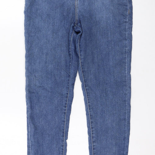 New London Womens Blue  Cotton Skinny Jeans Size 12 L28 in Regular Zip