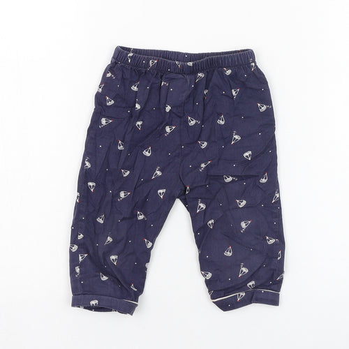 mamas & papas Boys Blue  Cotton Jogger Trousers Size 9-12 Months  Pullover - Boats