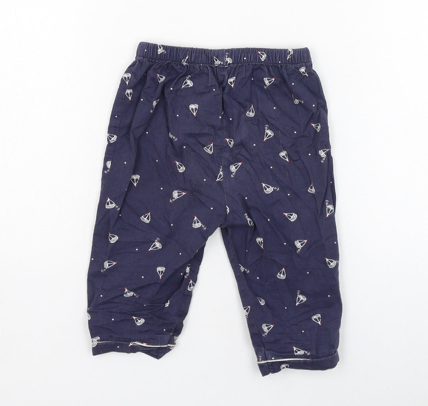 mamas & papas Boys Blue  Cotton Jogger Trousers Size 9-12 Months  Pullover - Boats
