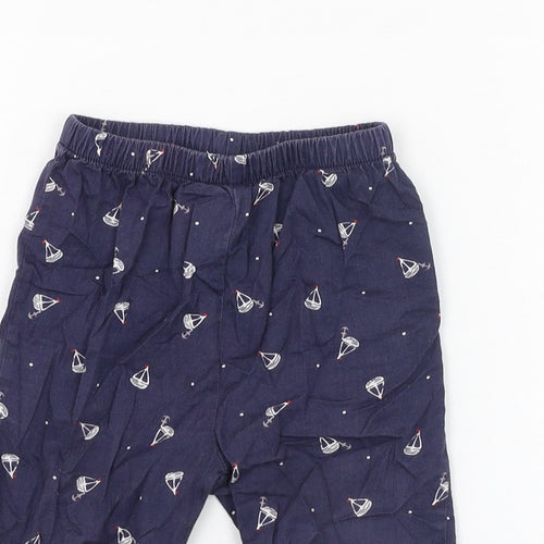 mamas & papas Boys Blue  Cotton Jogger Trousers Size 9-12 Months  Pullover - Boats