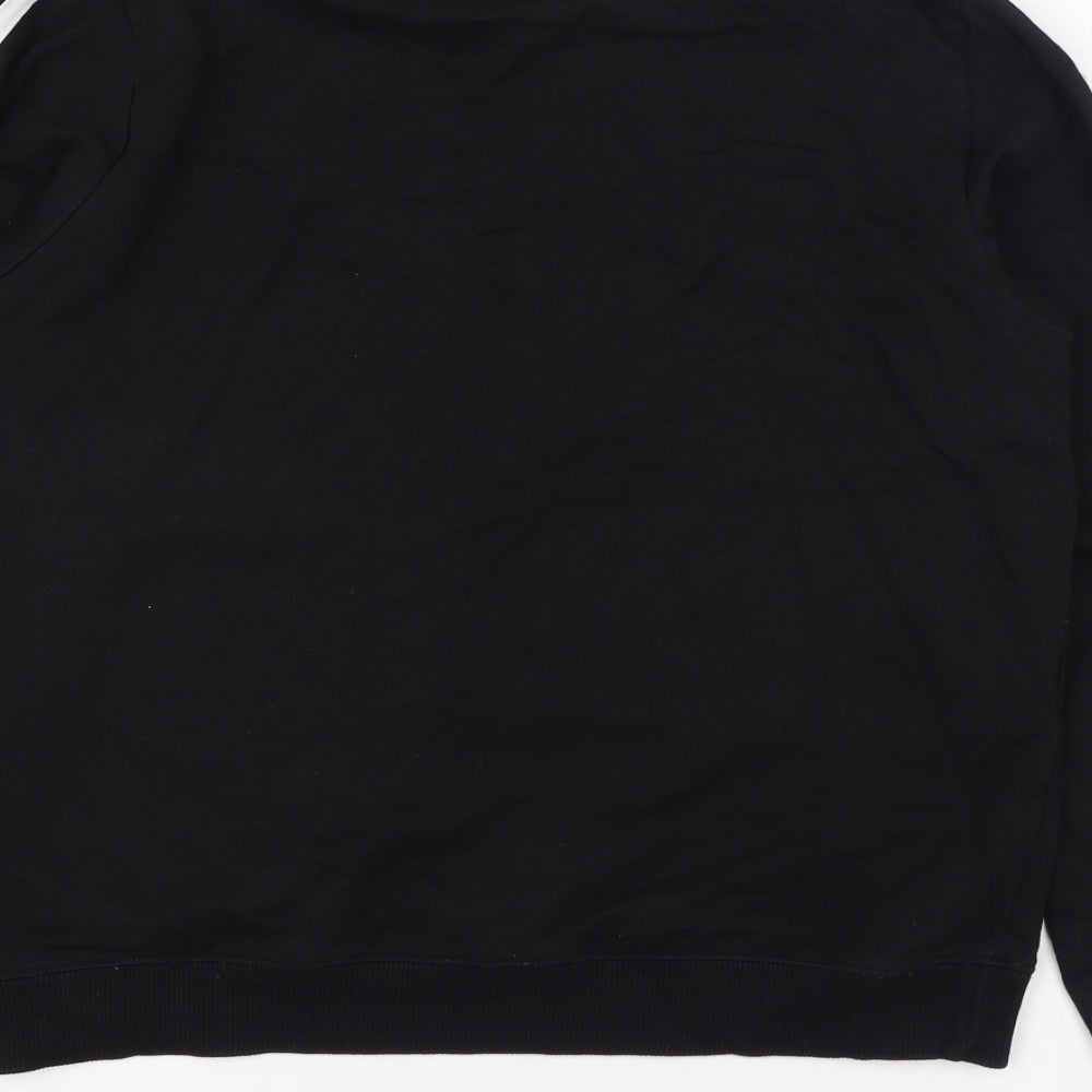 ASOS Womens Black  Cotton  Sweatshirt Size 10  Pullover