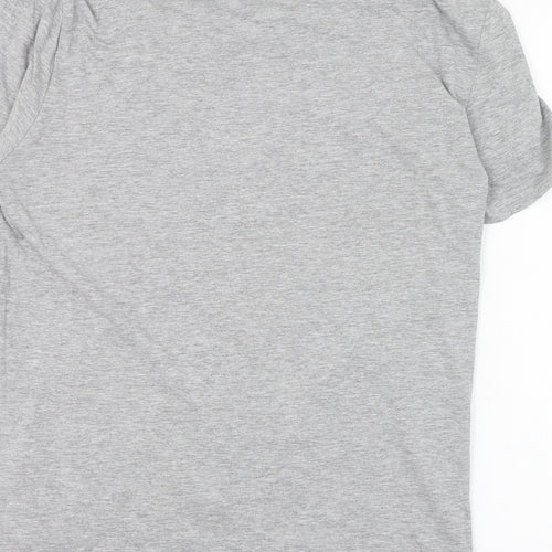 F&F Mens Grey  Cotton  T-Shirt Size M Round Neck  - Christmas, Oh deer