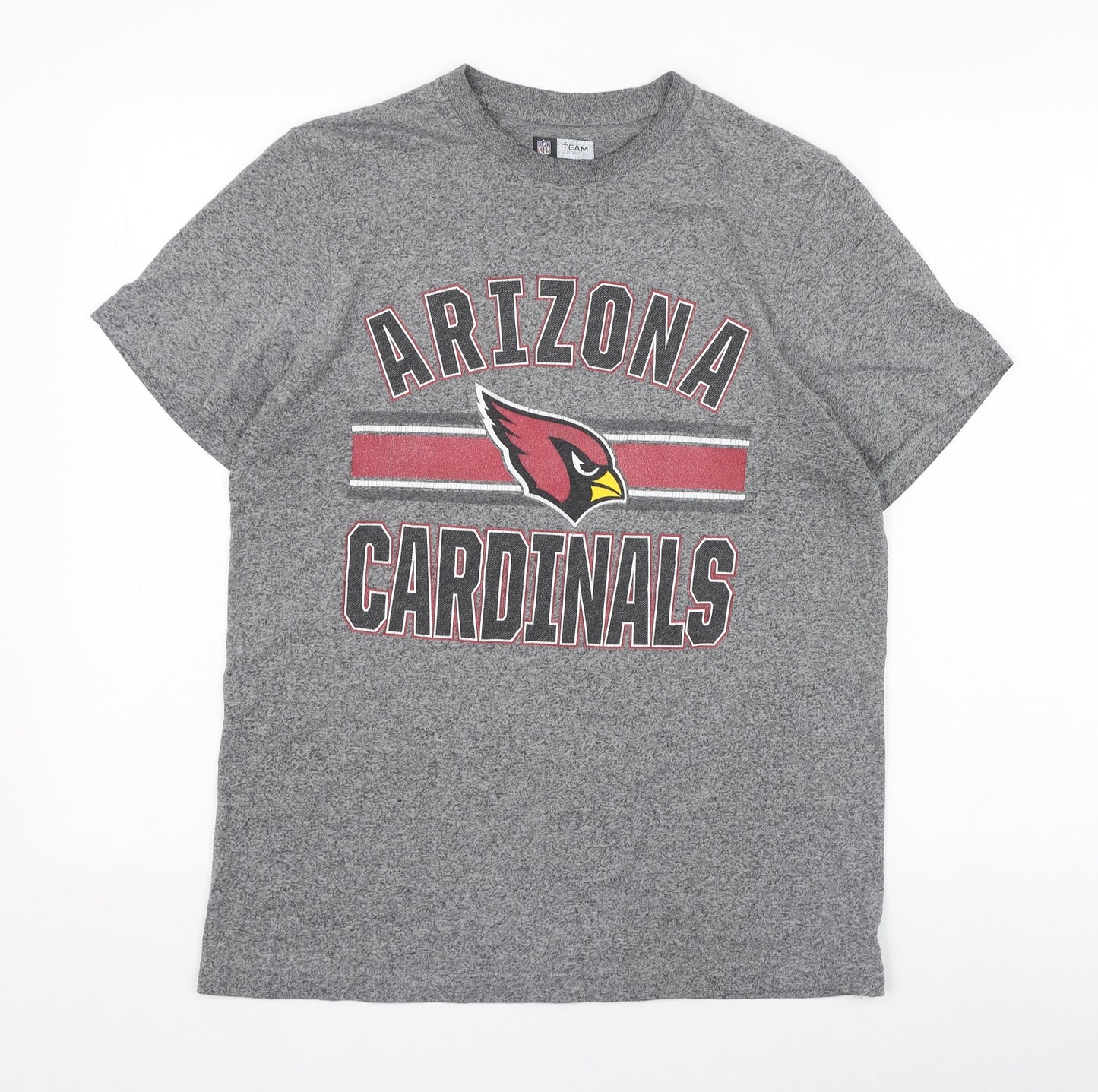 NFL Mens Grey  Cotton  T-Shirt Size M Round Neck  - Arizona Cardinals