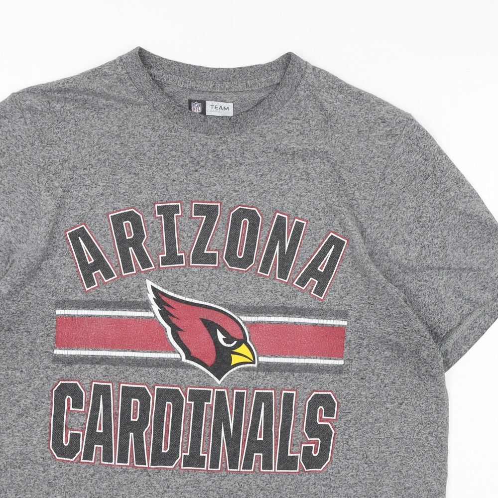 NFL Mens Grey  Cotton  T-Shirt Size M Round Neck  - Arizona Cardinals