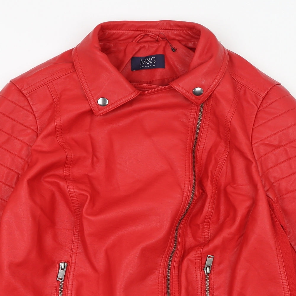 Marks and Spencer Womens Red   Jacket  Size 20  Zip