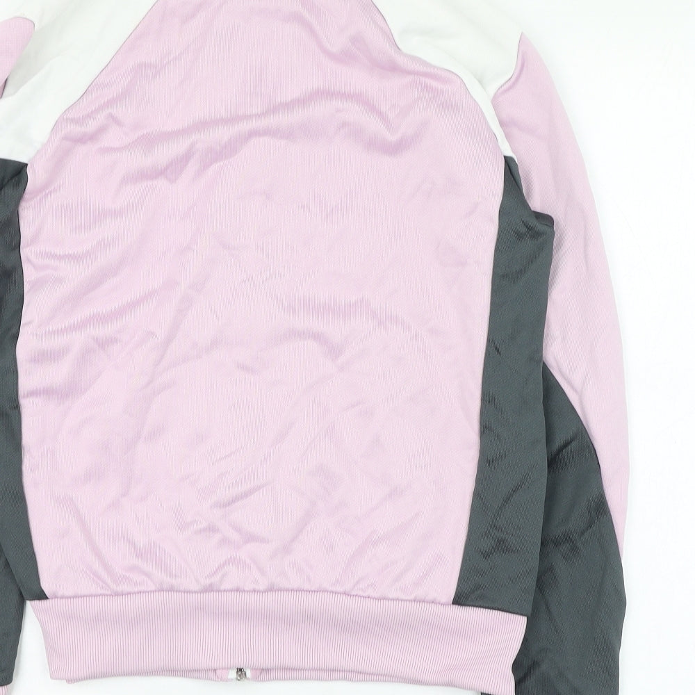 PUMA Womens Pink  Polyester Full Zip Sweatshirt Size 12  Zip
