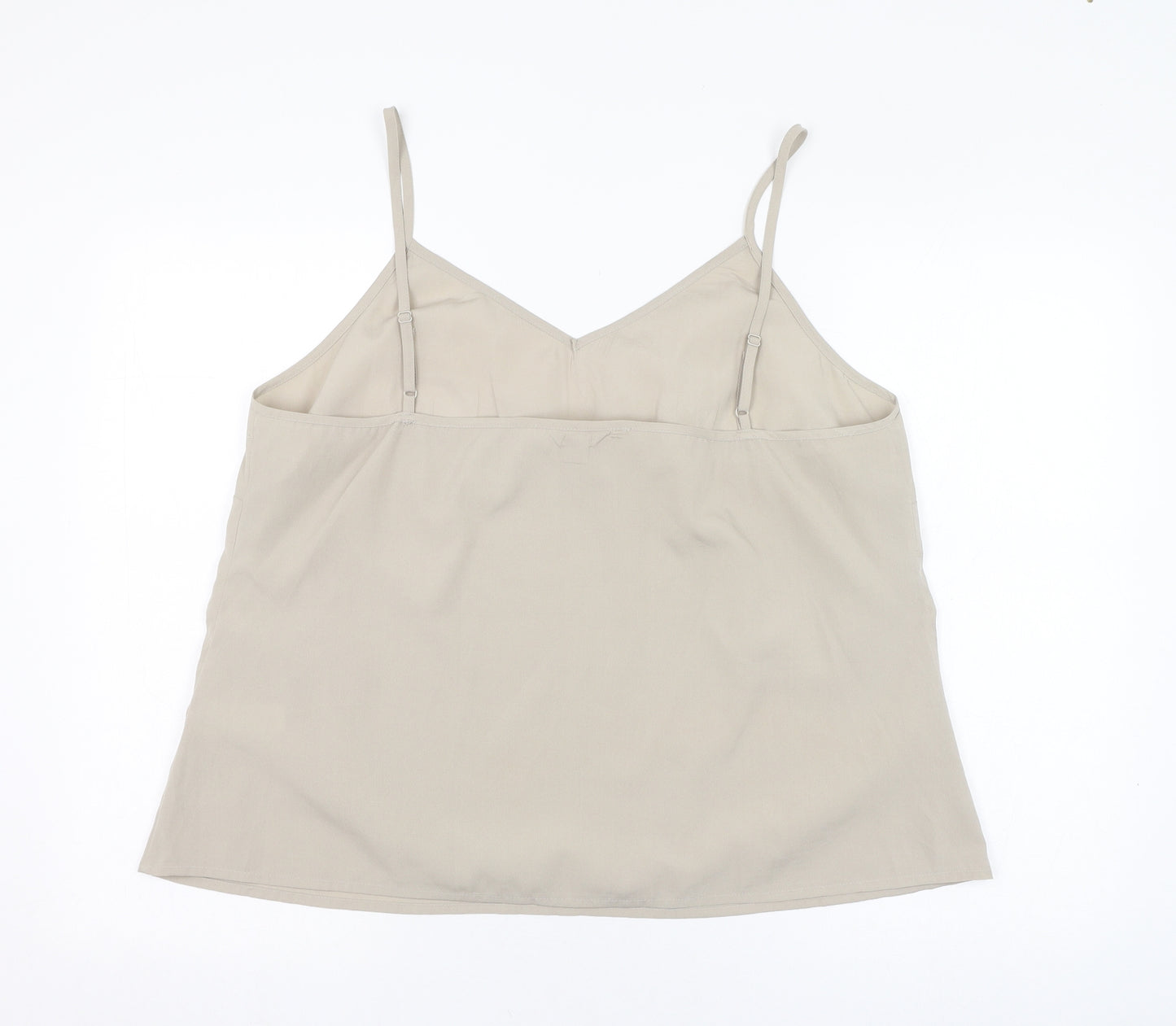 Monsoon Womens Beige  Nylon Basic Tank Size 20 V-Neck
