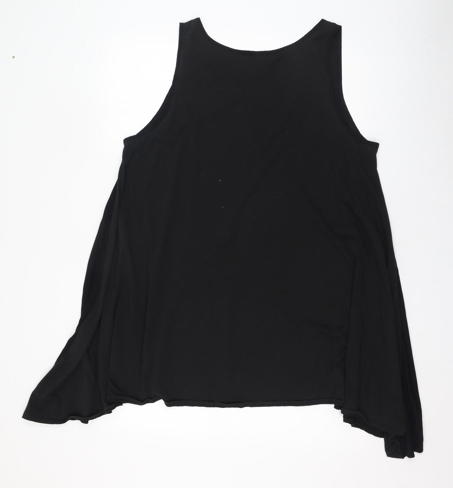TU Womens Black  Viscose Tank Dress  Size 22  Round Neck Pullover