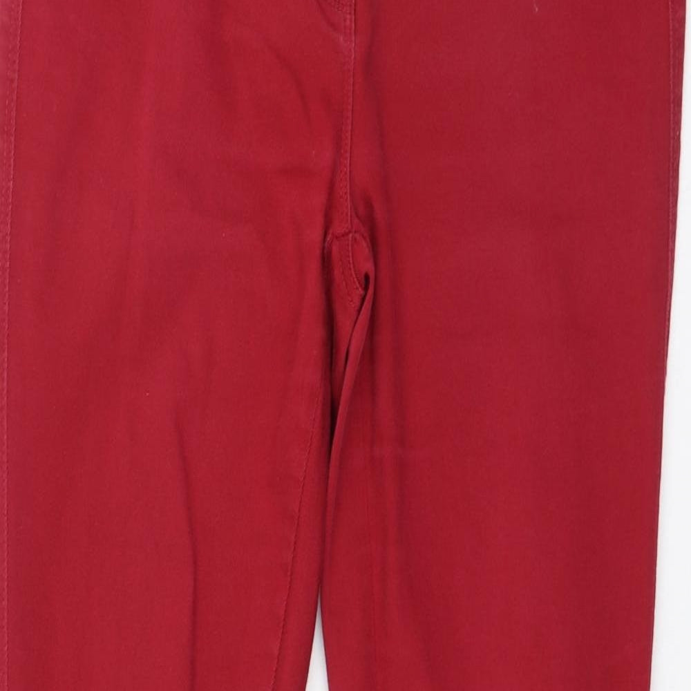 NEXT Womens Red  Cotton Skinny Jeans Size 12 L30 in Regular Zip