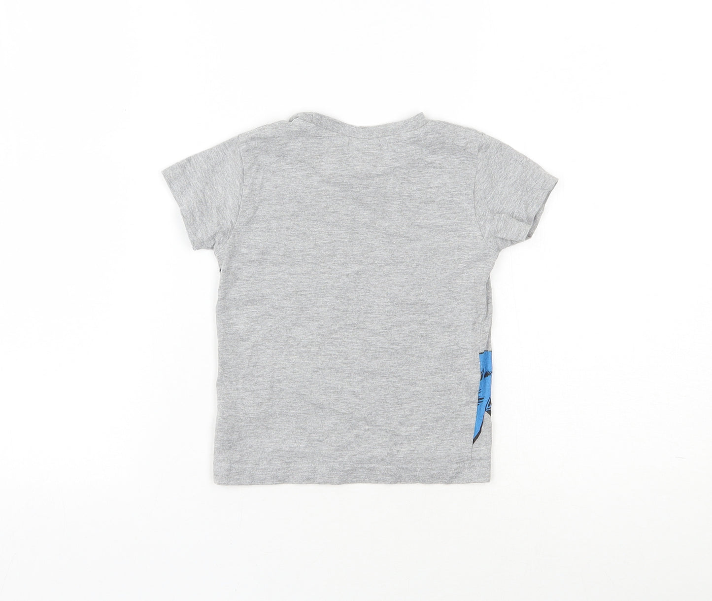 Matalan Boys Grey  Cotton Basic T-Shirt Size 9-12 Months Round Neck Pullover - Spiderman