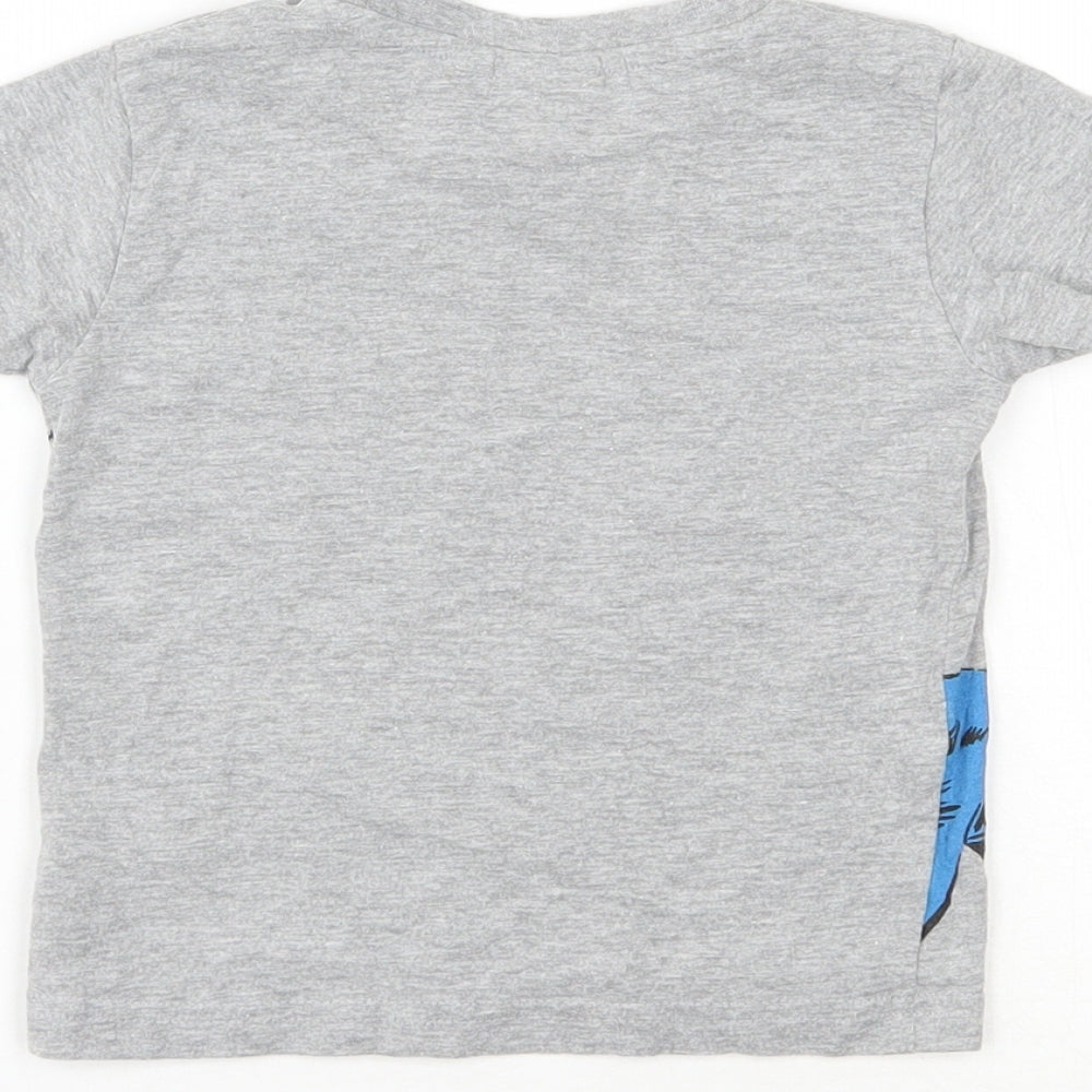 Matalan Boys Grey  Cotton Basic T-Shirt Size 9-12 Months Round Neck Pullover - Spiderman