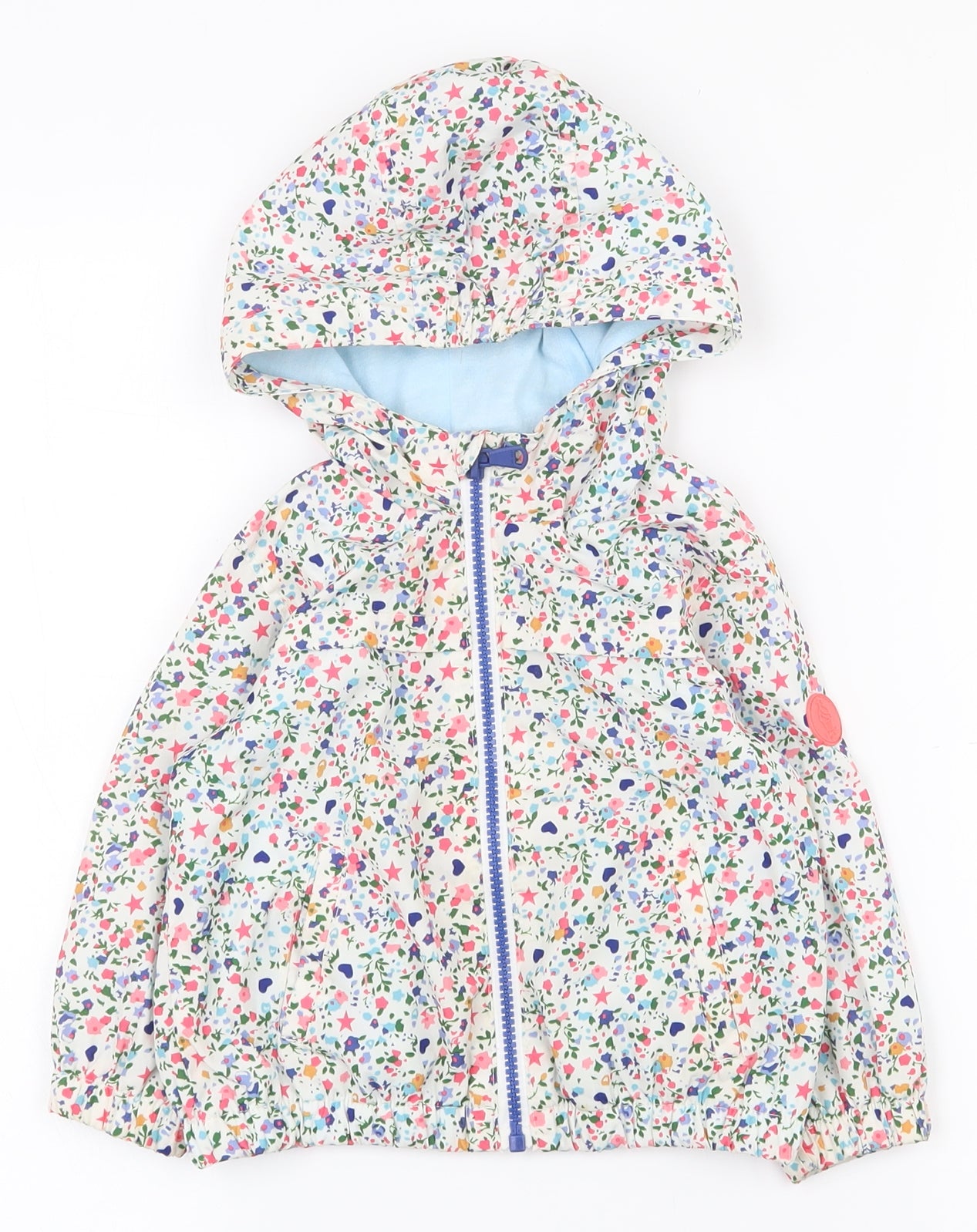 Zara Girls Multicoloured Floral  Jacket Coat Size 12-18 Months   Zip