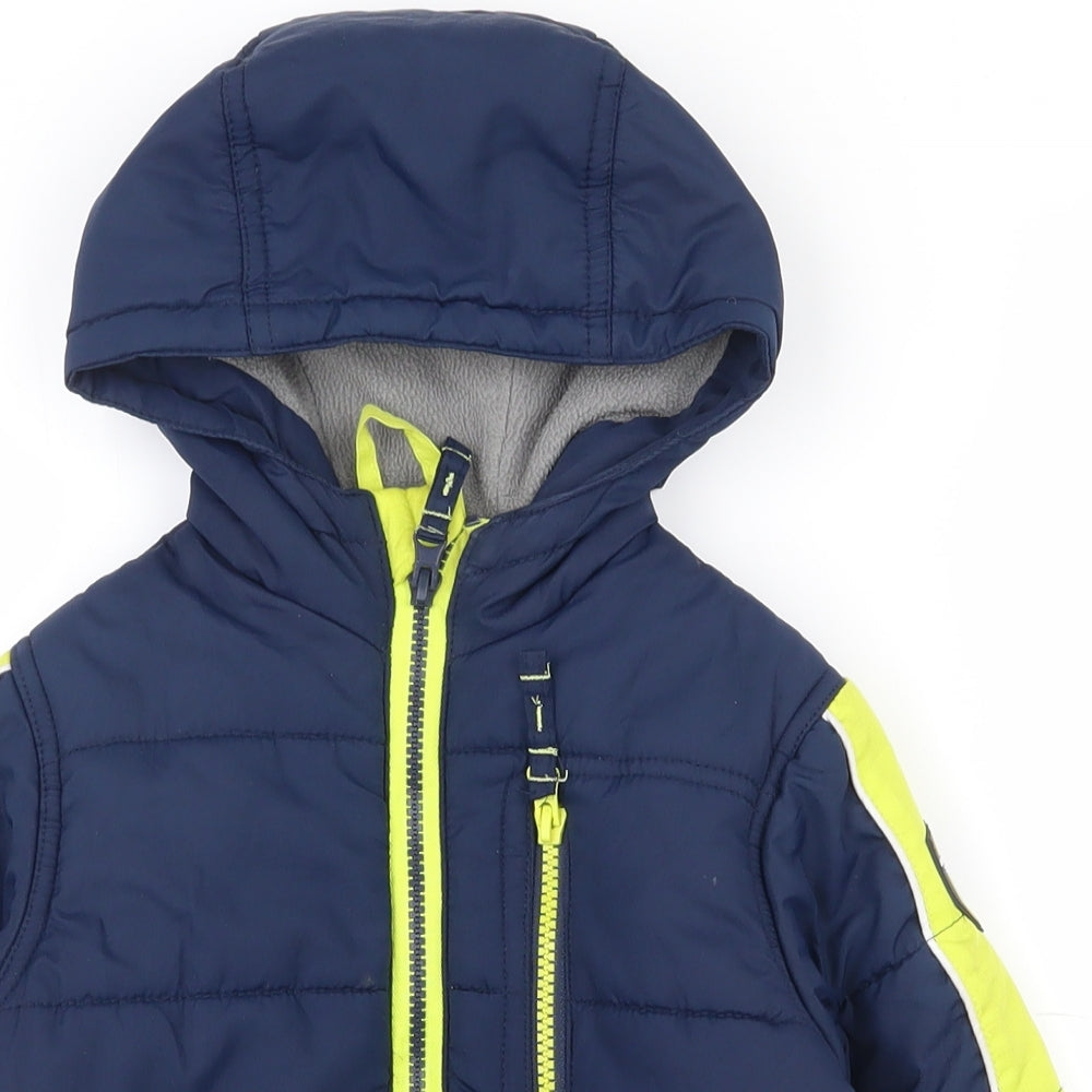 Protection System Boys Blue   Puffer Jacket Coat Size 2-3 Years  Zip