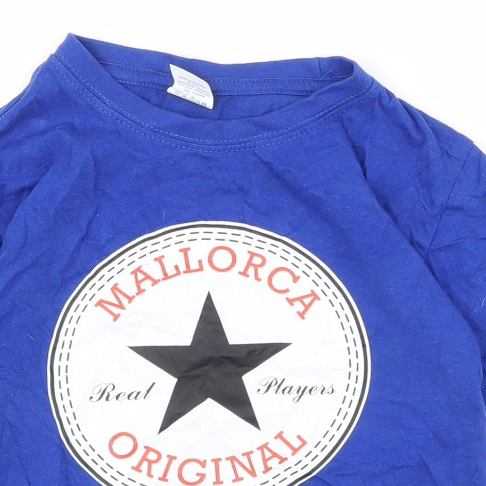 Anbor Boys Blue  100% Cotton Pullover T-Shirt Size 3-4 Years Collared Pullover