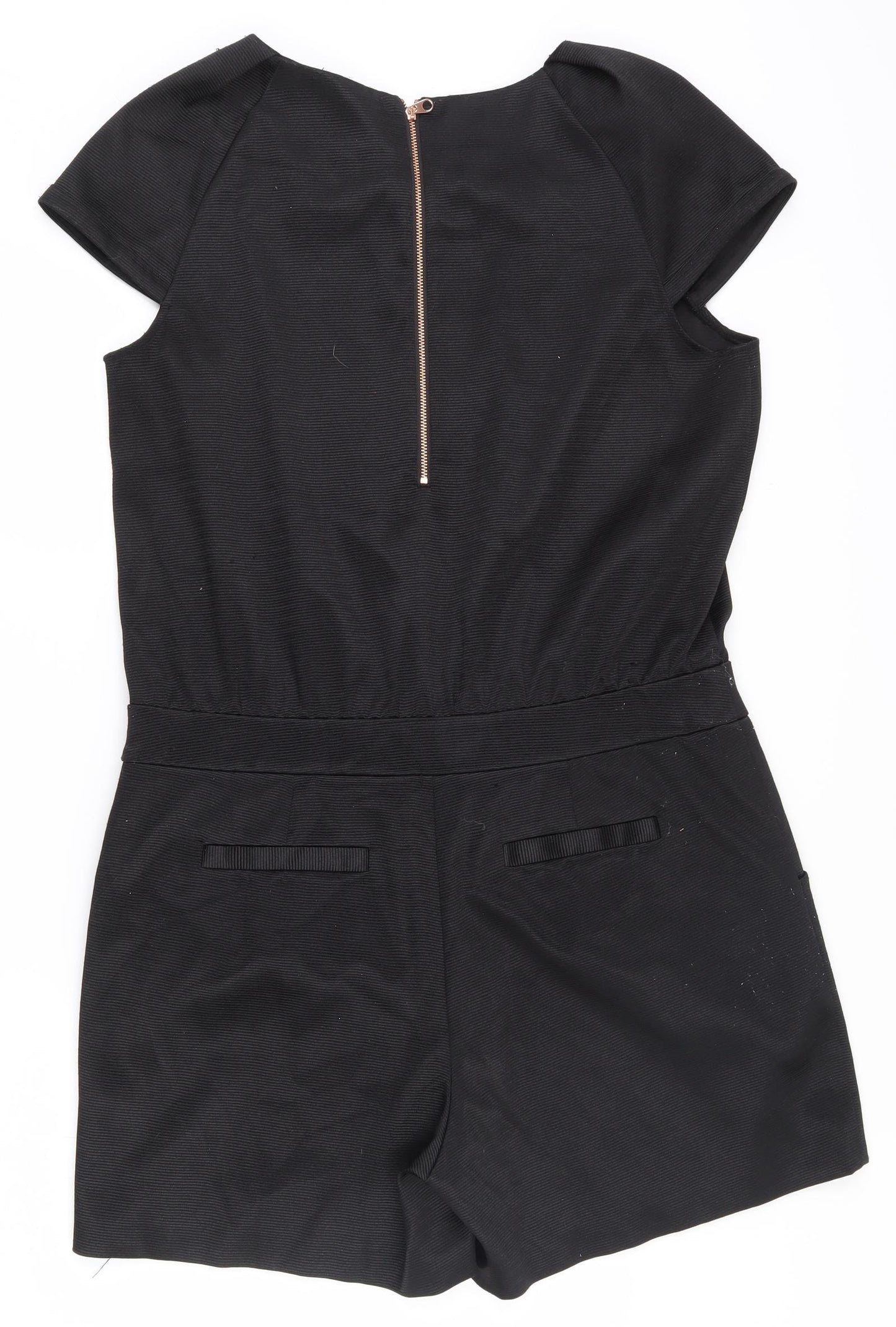 Ted Baker Womens Black  Polyester Playsuit One-Piece Size 14 L4 in Zip