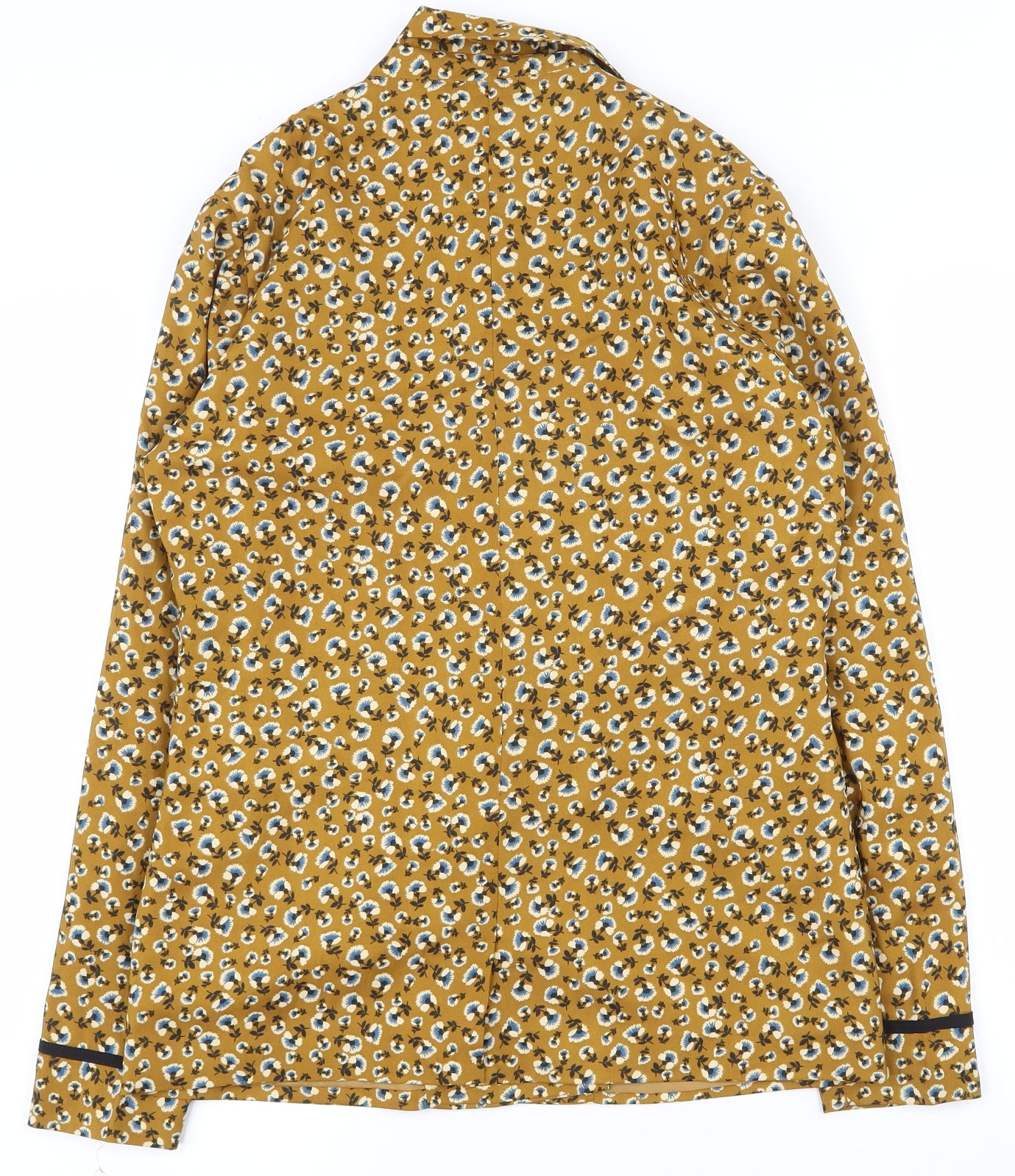 Fashion Union Womens Yellow Floral Polyester Jacket Suit Jacket Size 10