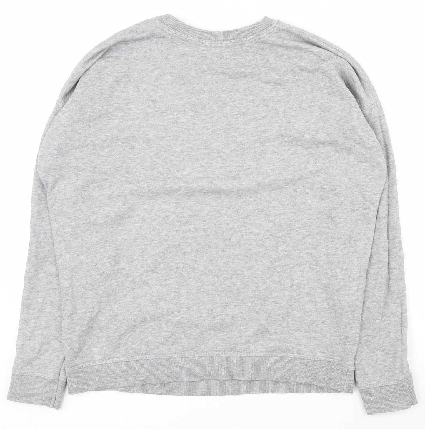 New Look Womens Grey  Cotton Pullover Sweatshirt Size 6  Pullover