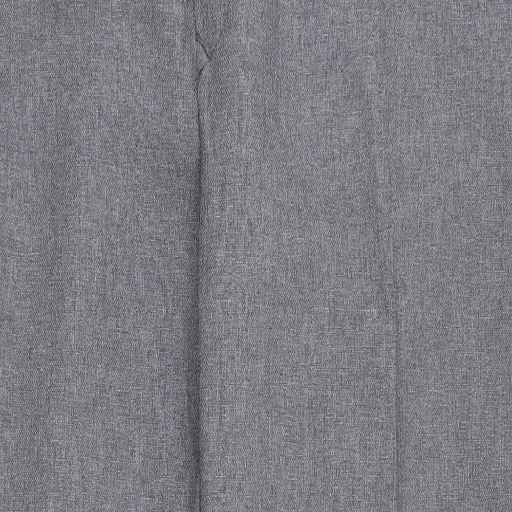 Practical uniform co  Mens Grey  Polyester Dress Pants Trousers Size 40 L29 in Regular Zip