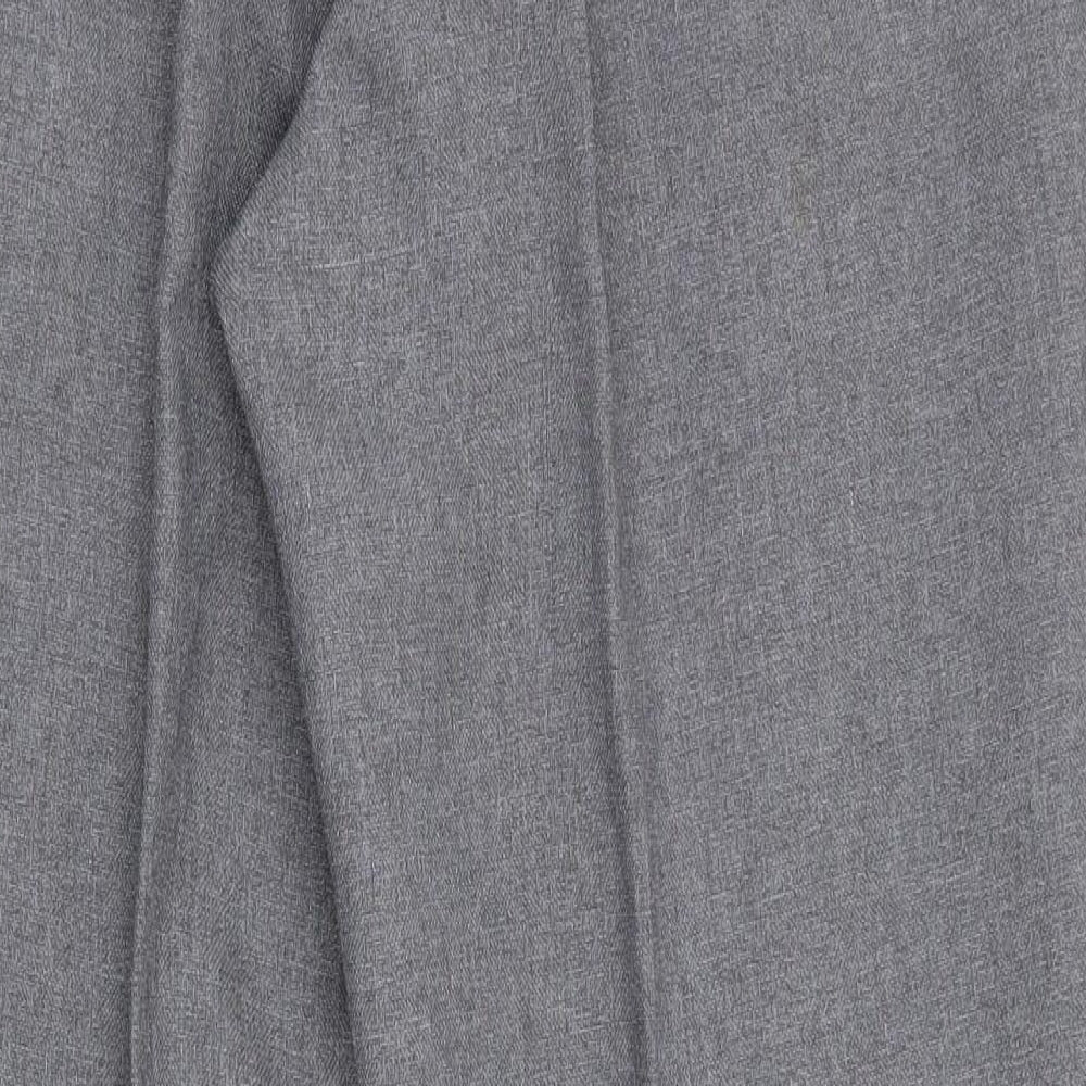 Practical uniform co  Mens Grey  Polyester Dress Pants Trousers Size 40 L29 in Regular Zip