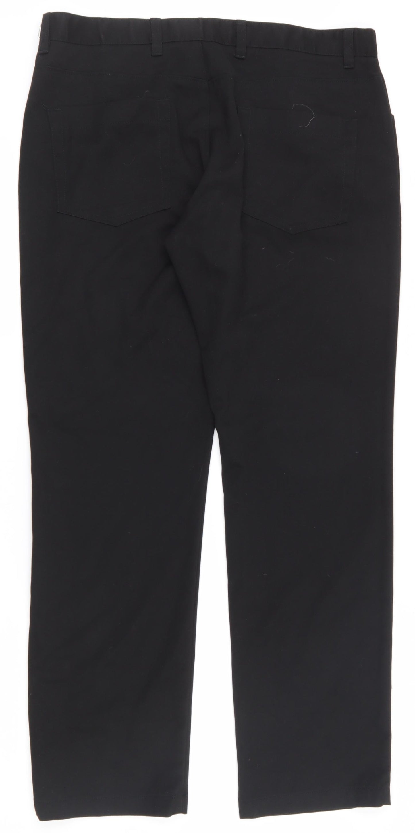 NEXT Mens Black  Polyester Dress Pants Trousers Size 34 in L30 in Regular Zip