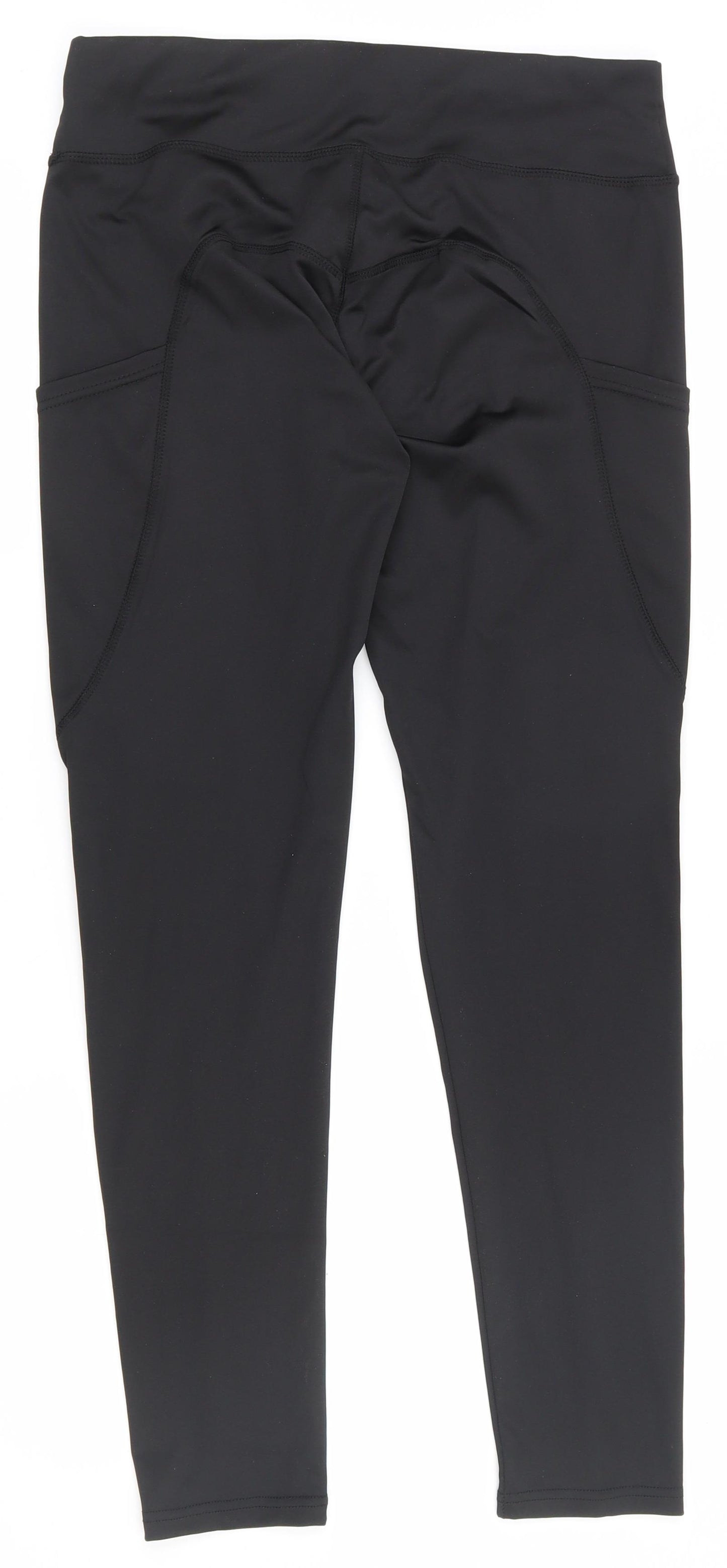 Preworn Womens Black  Polyester Compression Leggings Size XL L27.5 in Regular Pullover