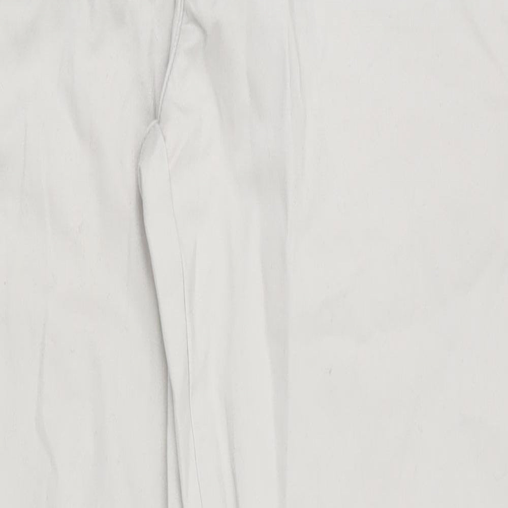 Denim & Co. Mens White  Cotton Chino Trousers Size 34 in L32 in Regular Button - Off white