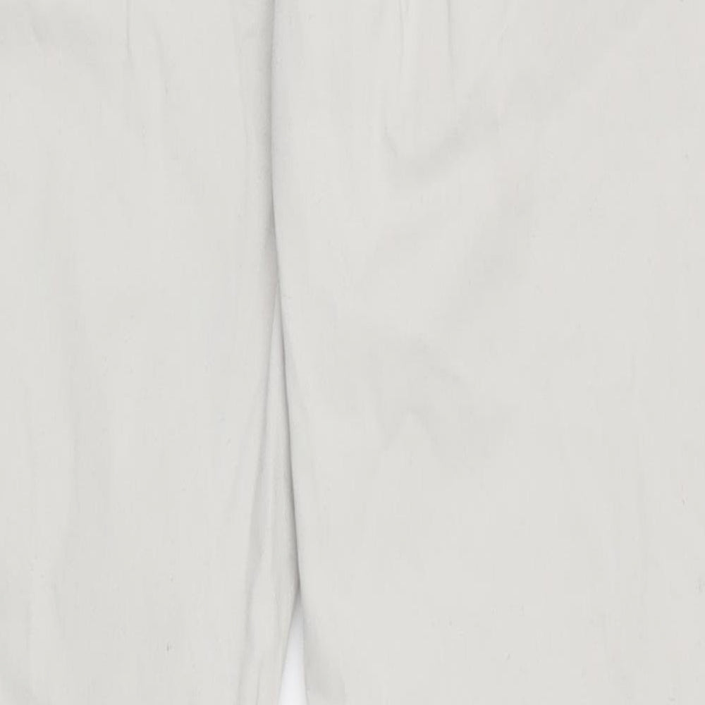 Denim & Co. Mens White  Cotton Chino Trousers Size 34 in L32 in Regular Button - Off white