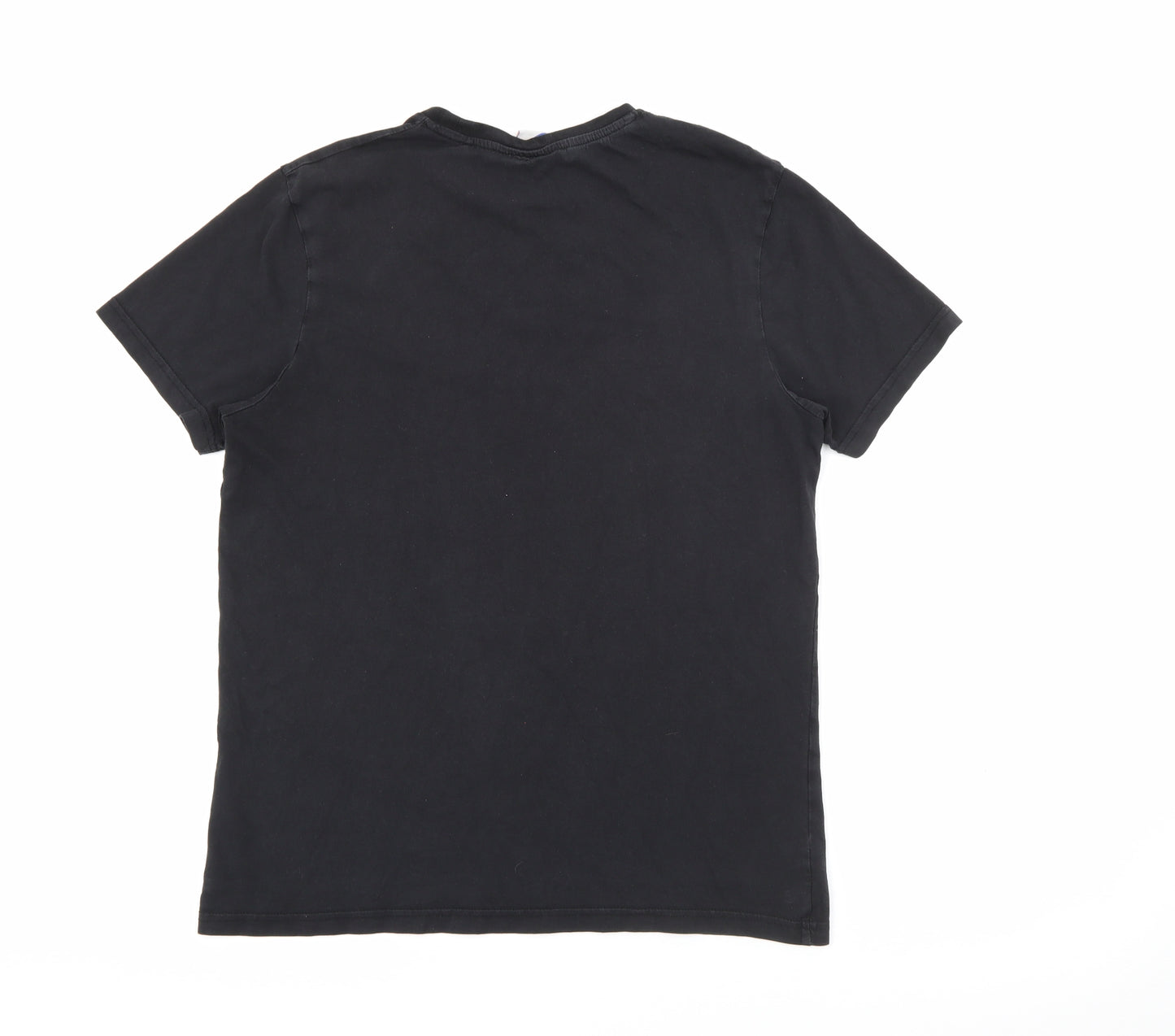 Primark Mens Black  Cotton  T-Shirt Size L Crew Neck