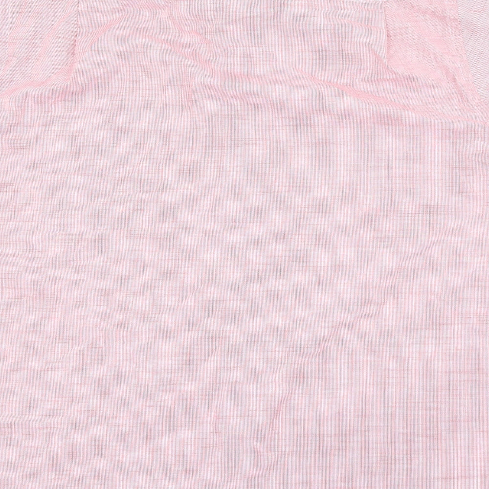 Cedar Wood State Mens Red  Polyester  Button-Up Size XL Collared Button