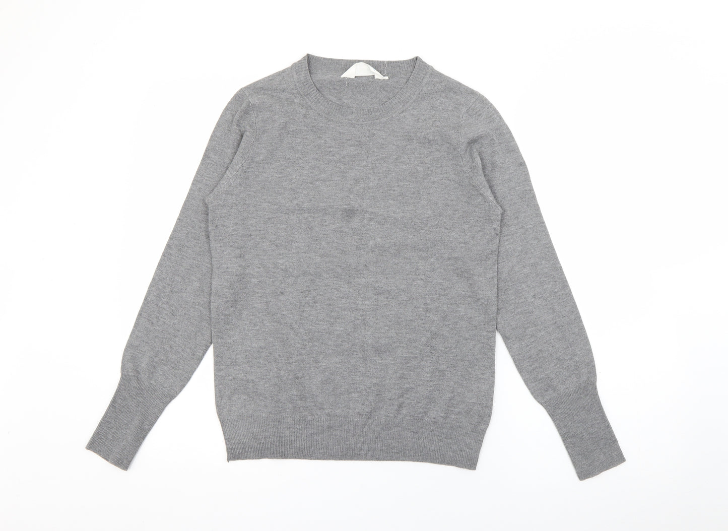 Primark Womens Grey Crew Neck  Polyester Pullover Jumper Size XS