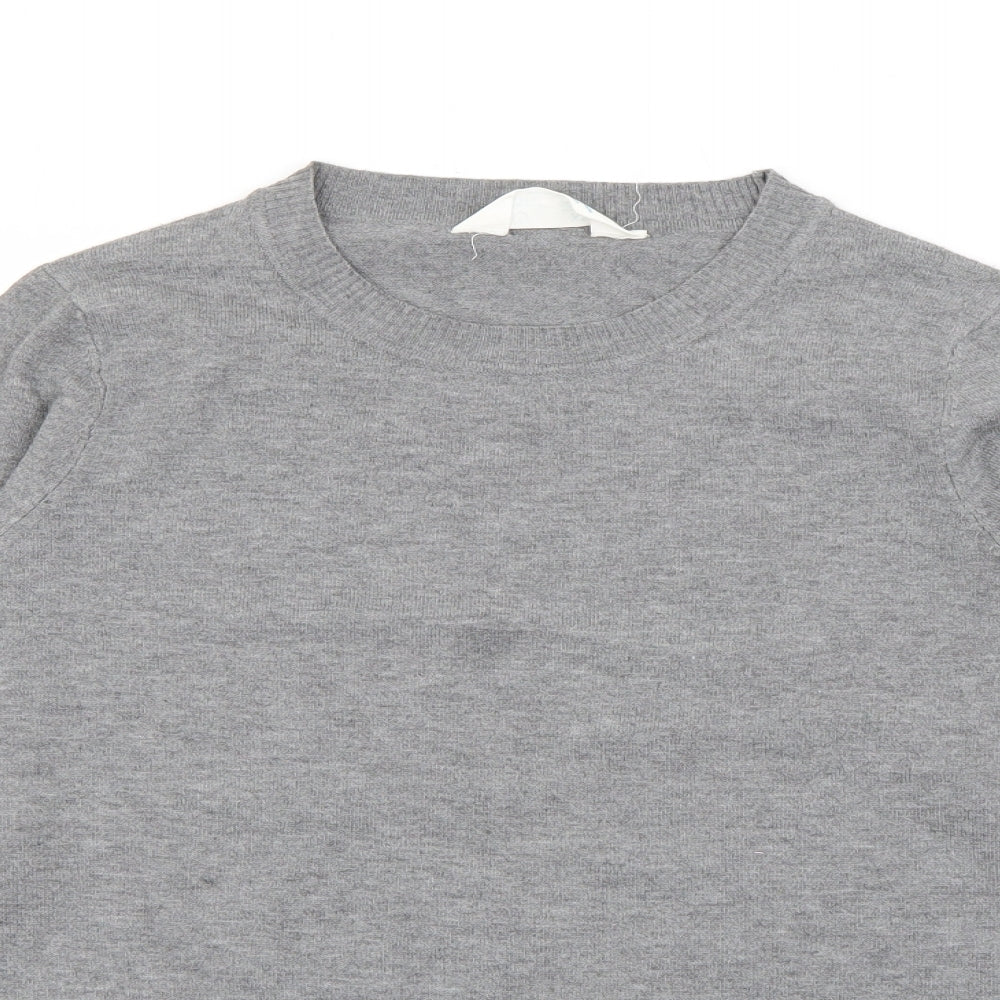 Primark Womens Grey Crew Neck  Polyester Pullover Jumper Size XS